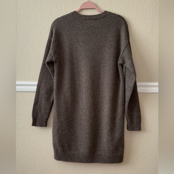 Reformation 100% Cashmere Henrietta Mini Dress Luxury Cocoa Brown Size Small - Picture 4 of 14